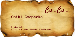Csiki Cseperke névjegykártya